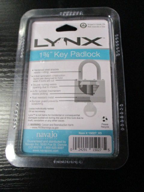 Load image into Gallery viewer, New Lynx 1 3/4&quot; Key Padlock
