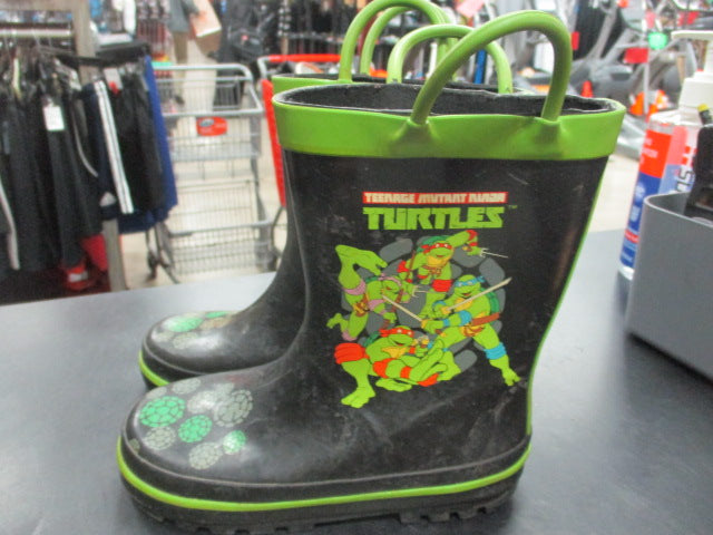 Load image into Gallery viewer, Used Teenage Mutant Ninja Turtles Rain Boots kids Size 9-10
