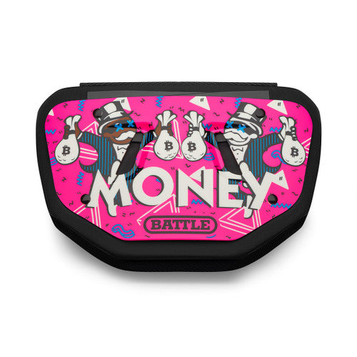 Load image into Gallery viewer, New Battle &quot; Money Man&quot; Chrome Football Back Plate - Youth
